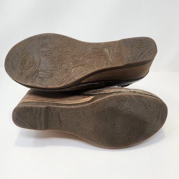 Dansko Women Shirley Wedge Ankle Boot Bootie Size 40 US 9.5 Brown Taupe Suede - Picture 9 of 9